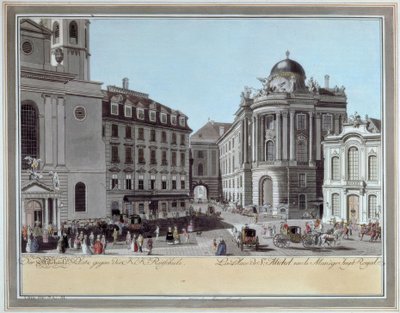 Der Michaelsplatz gegen die K.K. Reitschule von Carl Schütz