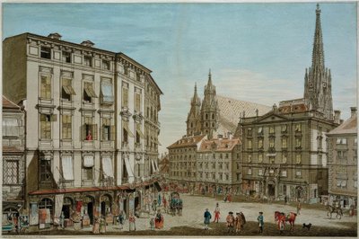 Der Stock-im-Eisen-Platz in Wien von Carl Schütz