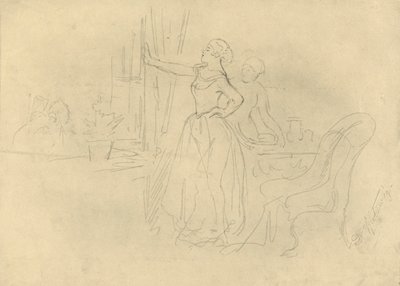 Am Fenster, Mitte-Ende 19. Jahrhundert, ca. 1924 von Carl Spitzweg
