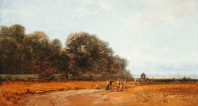 Am Nymphenburger Park, München von Carl Spitzweg