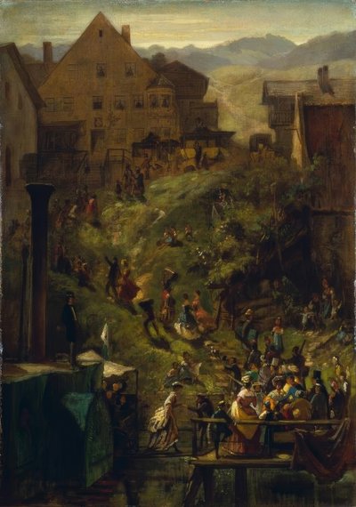 Ankunft in Seeshaupt von Carl Spitzweg