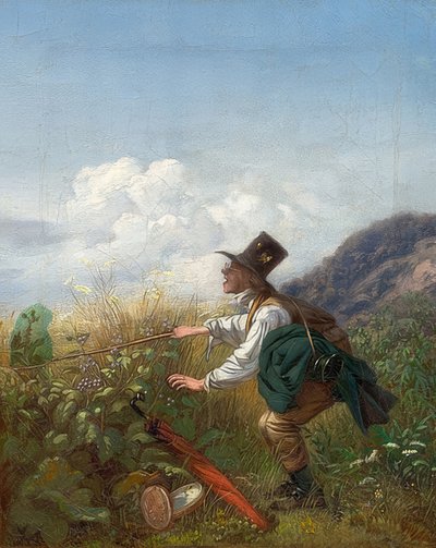 Der Schmetterlingsfänger (Botaniker) von Carl Spitzweg