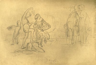 Fremde in Italien, Mitte-Ende 19. Jahrhundert, ca. 1924 von Carl Spitzweg