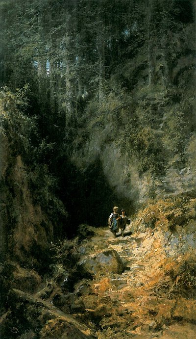 Schulkinder im Wald von Carl Spitzweg