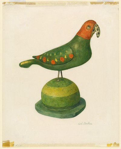 Pennsylvania Deutscher geschnitzter Vogel von Carl Strehlau
