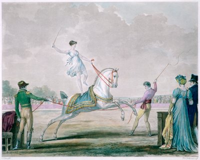 Übungen des Zirkuspferdes, ca. 1818-1836 von Carle Vernet