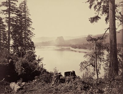 Castle Rock, Columbia River von Carleton Watkins
