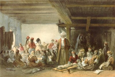 Tatarische Schule für Kinder auf der Krim von Carlo Bossoli