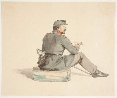Lesender Soldat von Carlo Dalgas