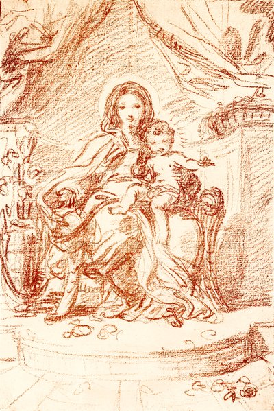 Madonnastudie von Carlo Maratta or Maratti