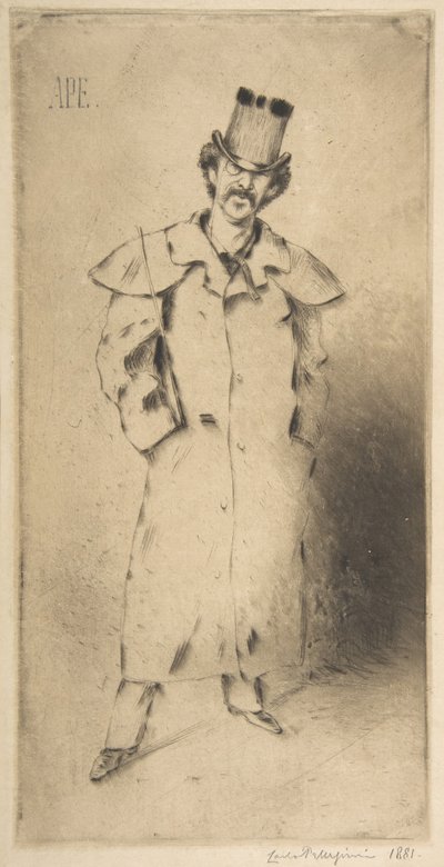 Porträt von Whistler, 1881 von Carlo Pellegrini