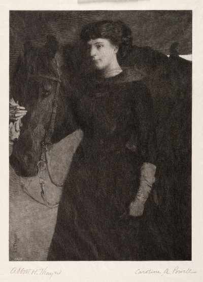 Die Dame und das Pferd, 1887 von Caroline Amelia Powell