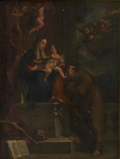 Maria, Jesus und St. Franziskus von Carracci