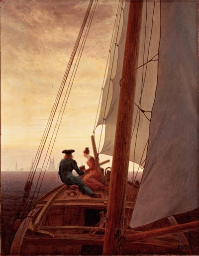 Auf dem Segelschiff von Caspar David Friedrich