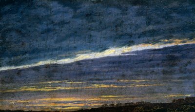 Wolkiger Abendhimmel von Caspar David Friedrich