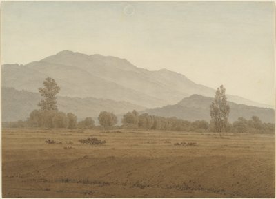 Neumond über dem Riesengebirge von Caspar David Friedrich