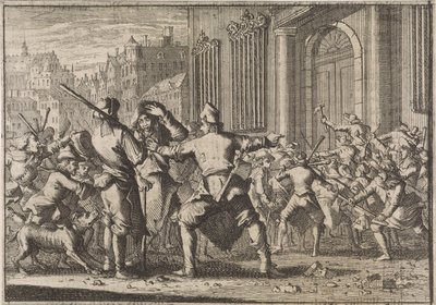 Aufstand in Barcelona, 1640 von Caspar Luyken (attributed to)