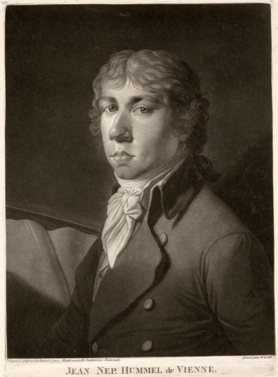 Johann Nepomuk Hummel (1778-1837) graviert von Wrenck von Catharina Escherich