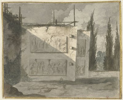 Landschaft mit Mauer und Basreliefs von Cavalier Cosse