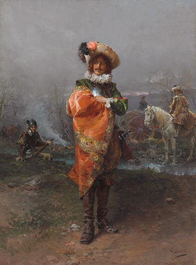 Ein Herr im Umhang von Cesare Auguste Detti