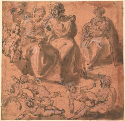 Studien einer Heiligen Familie von Cesare Pollini