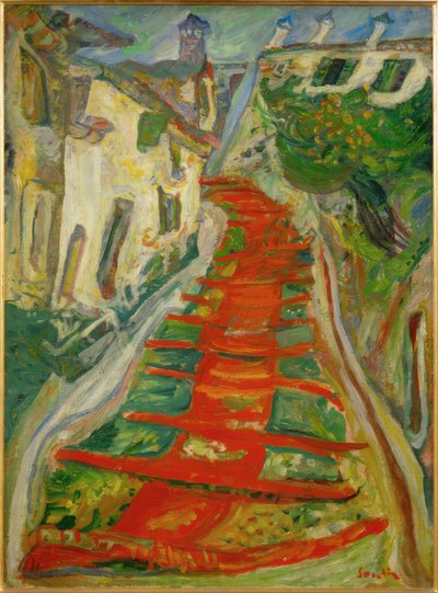 Rote Stufen in Cagnes von Chaim Soutine
