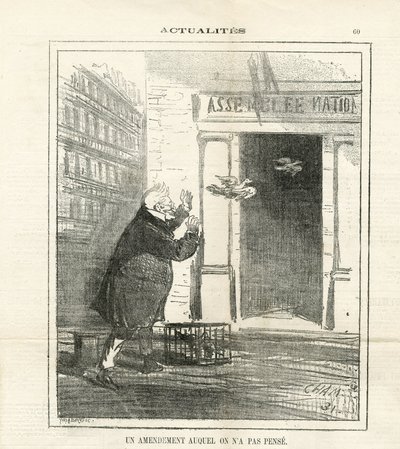 Illustration von Cham in Le Charivari von Amédée de Noé