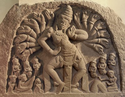 Tanzender sechzehnarmiger Shiva von Cham School