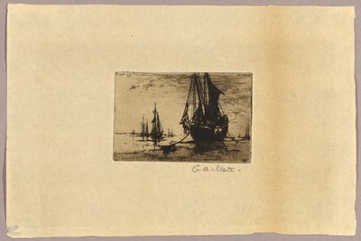 Skizze eines Bootes von Charles Adams Platt