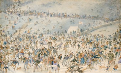 Figuren beim Schlittschuhlaufen, 1876 von Charles Altamont Doyle