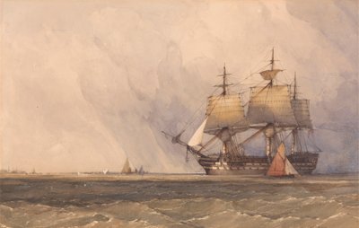 Küstenszene mit Schiffen von Charles Bentley