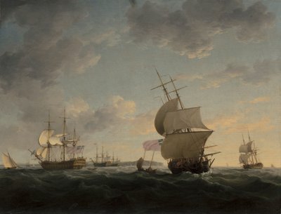 Schiffe im Ärmelkanal von Charles Brooking