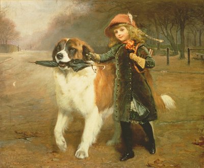 Auf dem Weg zur Schule, 1883 von Charles Burton