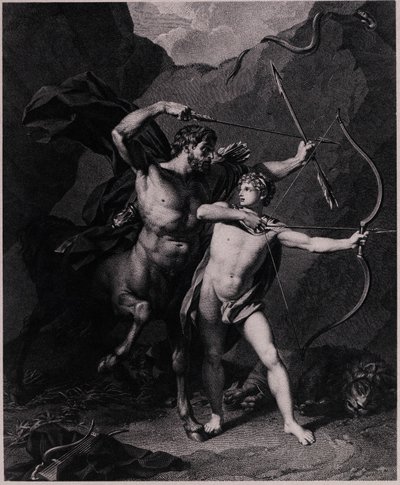 Die Erziehung des Achilles, 1794 von Charles Clément Bervic