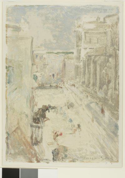 Straße in Sevilla von Charles Edward Conder