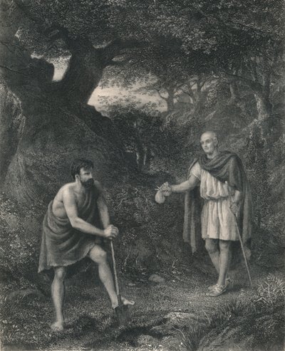 Timon und Flavius Timon von Athen, um 1870 von Charles Cousen
