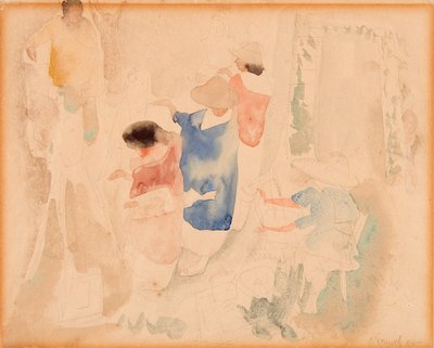 Künstler beim Skizzieren von Charles Demuth