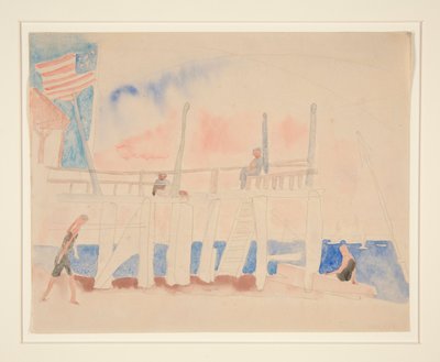 Pier mit vier Figuren von Charles Demuth