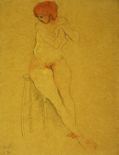 Sitzender Akt von Charles Demuth