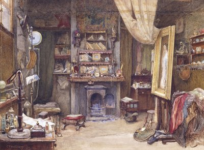 Das Atelier des Künstlers, 1885 von Charles Edward Holloway