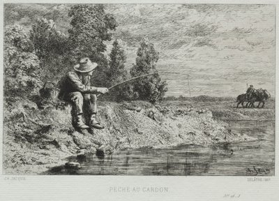 Fischen von Charles Emile Jacque