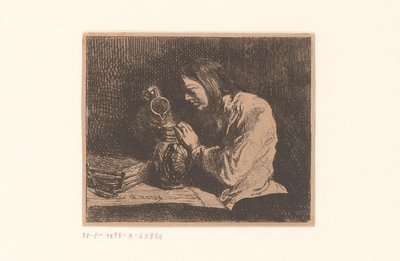 Junger Mann mit Weinkrug von Charles Emile Jacque