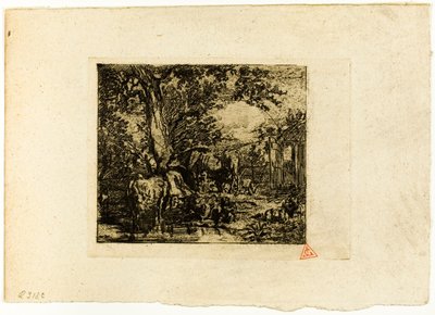 Landschaft mit Tieren von Charles Emile Jacque