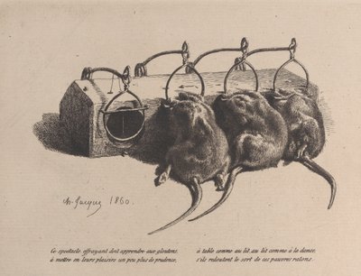 Mausefalle, 1860 von Charles Emile Jacque