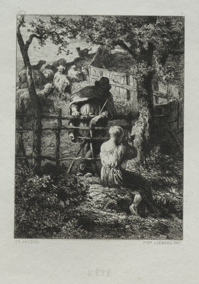 Sommertag von Charles Emile Jacque