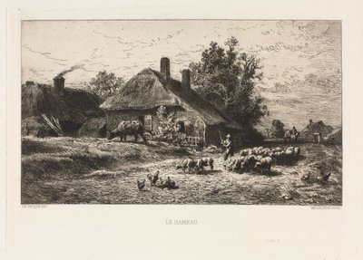 Das Dorf von Charles Emile Jacque
