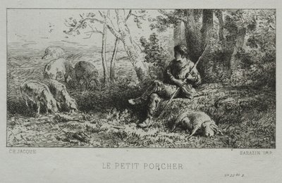 Der kleine Schweinehirt von Charles Emile Jacque