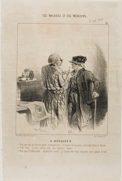 Der Okulist (Tafel 18) von Charles Emile Jacque