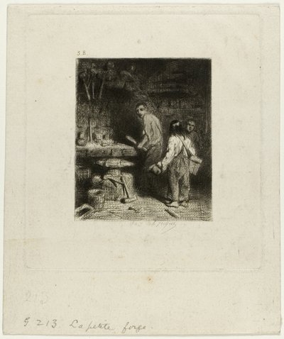 Die kleine Schmiede von Charles Emile Jacque