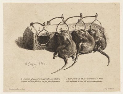 Die Mausefalle von Charles Emile Jacque